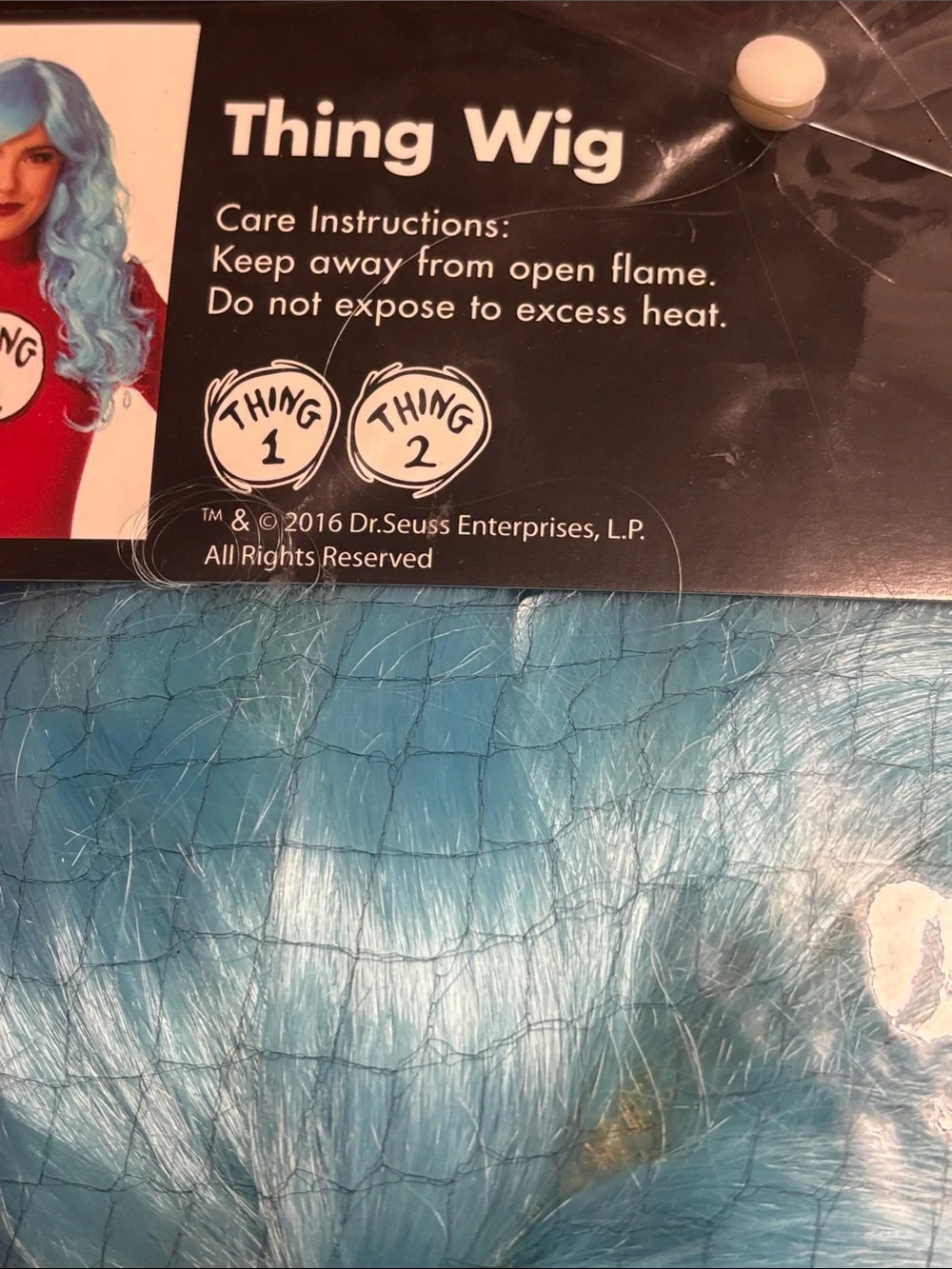 Dr. Seuss Light Blue Thing Wig for Kids